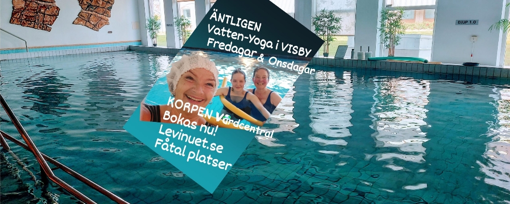 VattenYoga Onsdag 19 i varmbassäng Visby Terminskurs Gotland