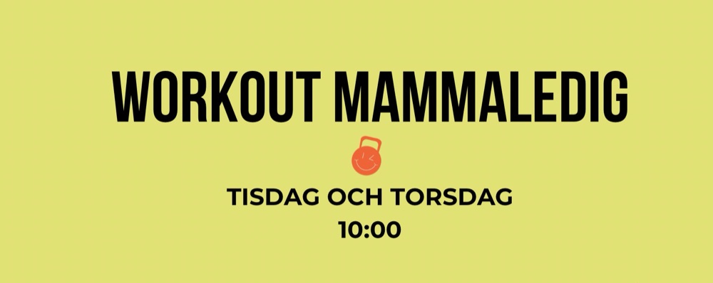 Workout mammaledig                    Tisdag + torsdag 10:00