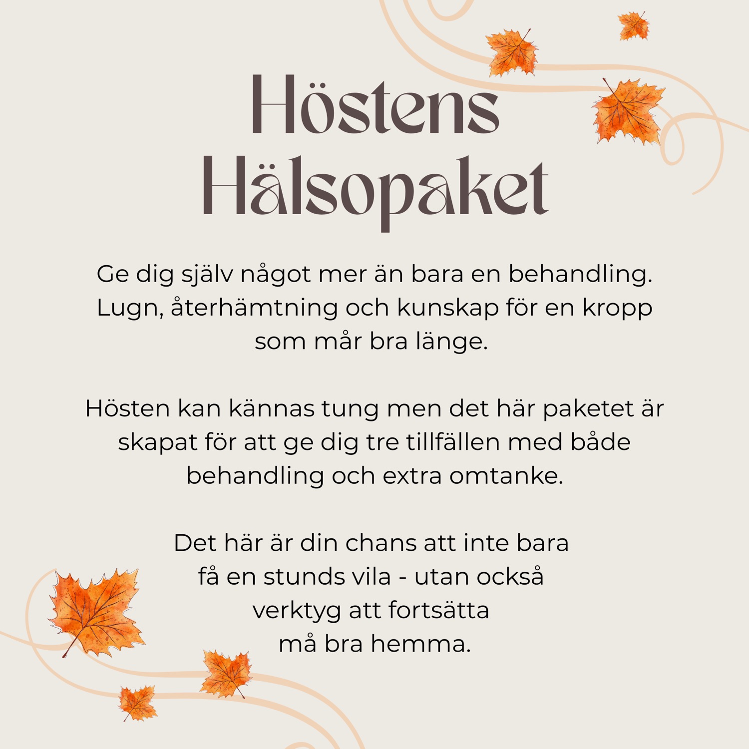 Höstens hälsoerbjudande