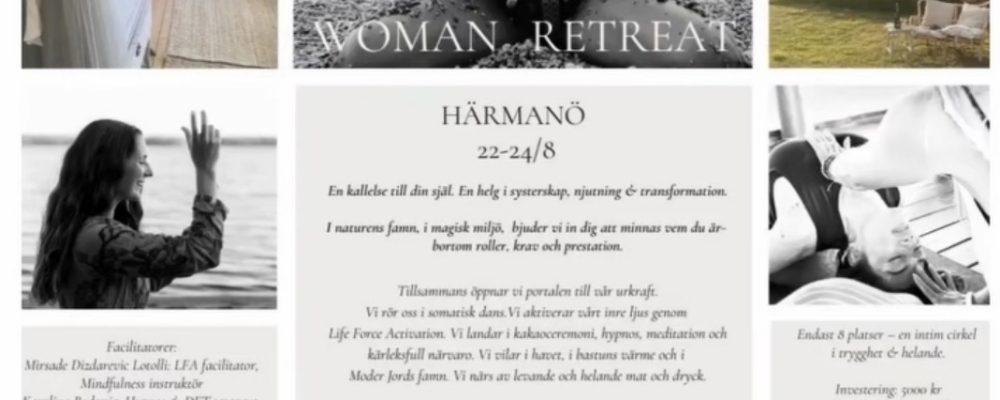 Anmälningsavgift ~ Rewilding Woman Retreat 22-24 aug