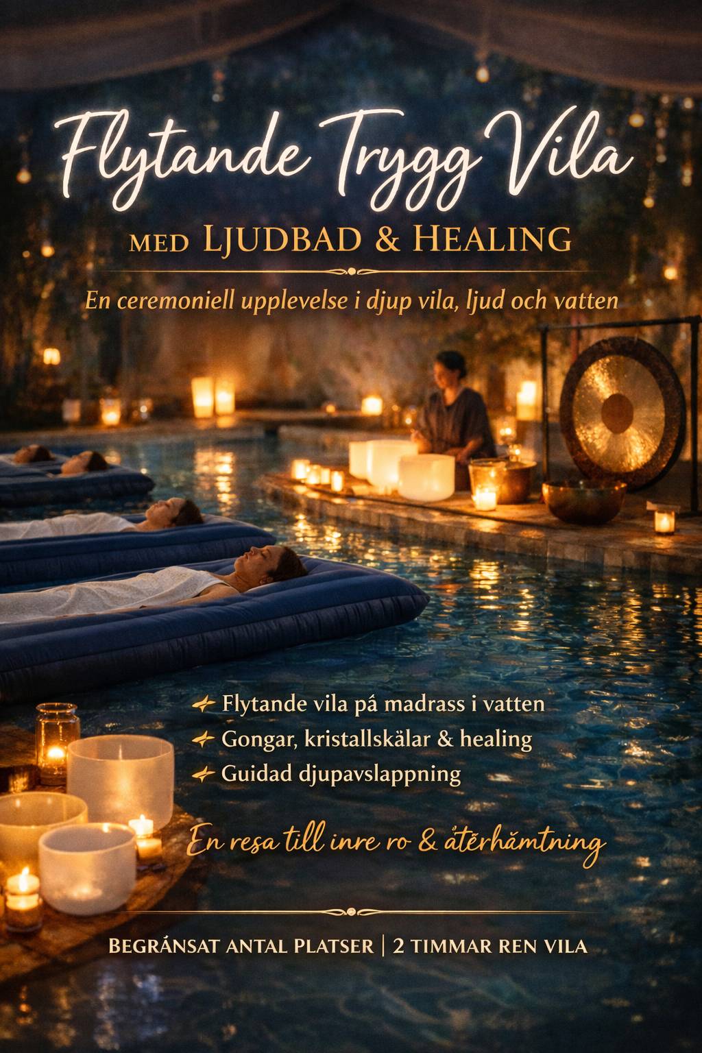 Flytande Trygg Vila med ljudbad & healing