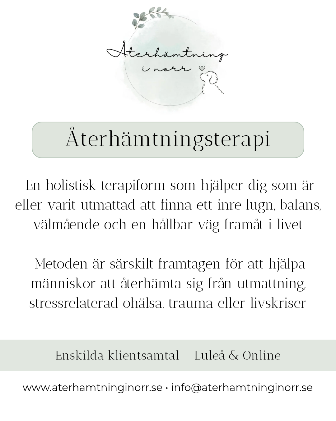 Återhämtningsterapi 60 min (Online)