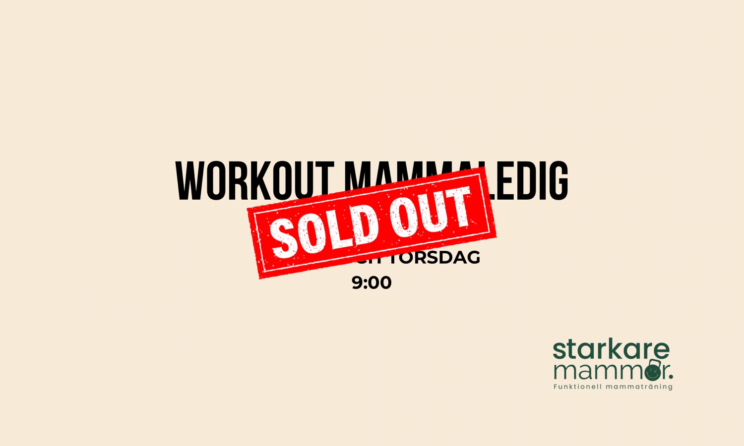 Workout Mammaledig Tisdag + Torsdag 9:00