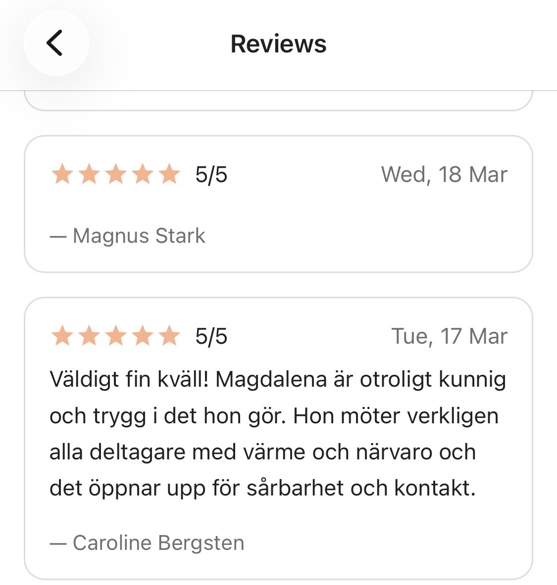 Relationell träning fördjupning - fysiskt 3 sessioner