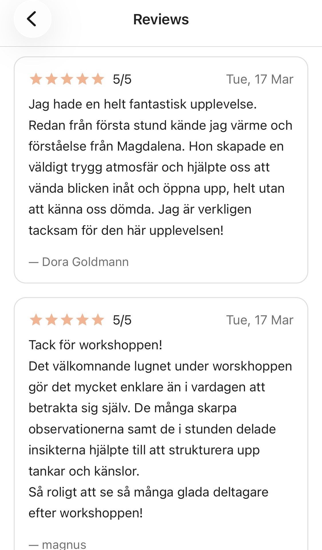 Relationell träning fördjupning - fysiskt 3 sessioner