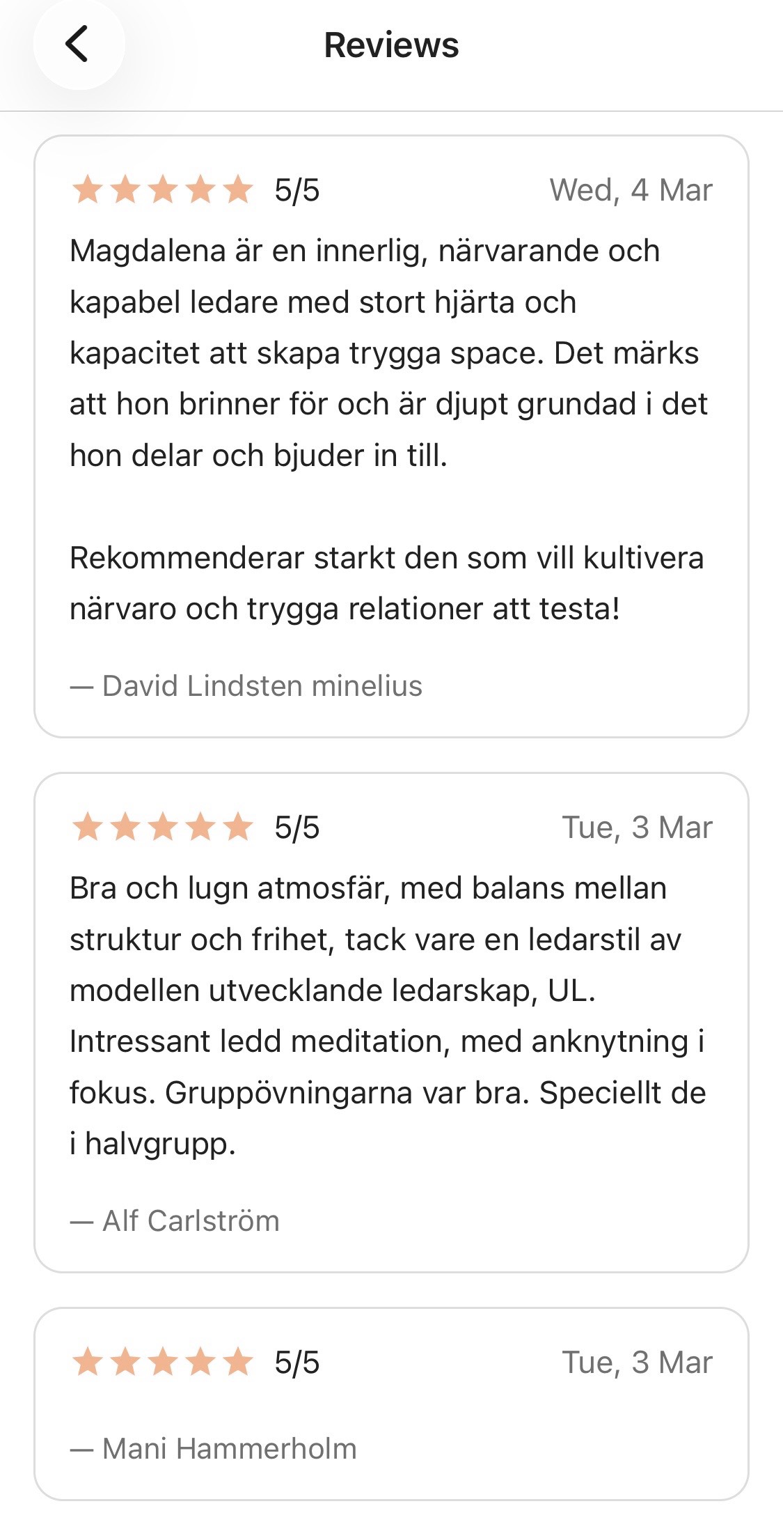 Relationell träning fördjupning - fysiskt 3 sessioner