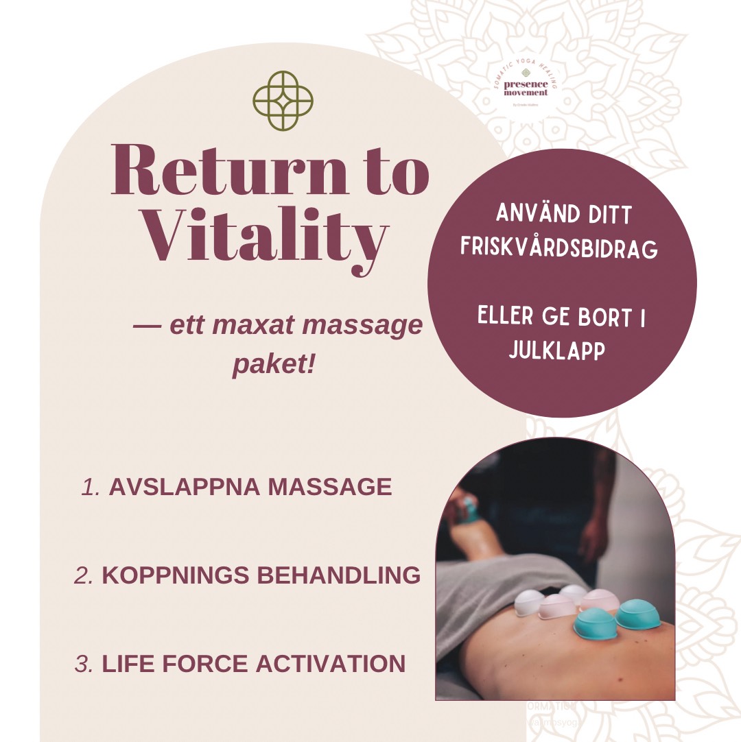 Return to vitality- massage paket!