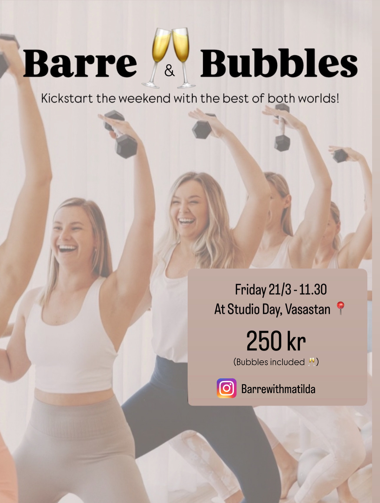 BARRE & BUBBLES 🥂