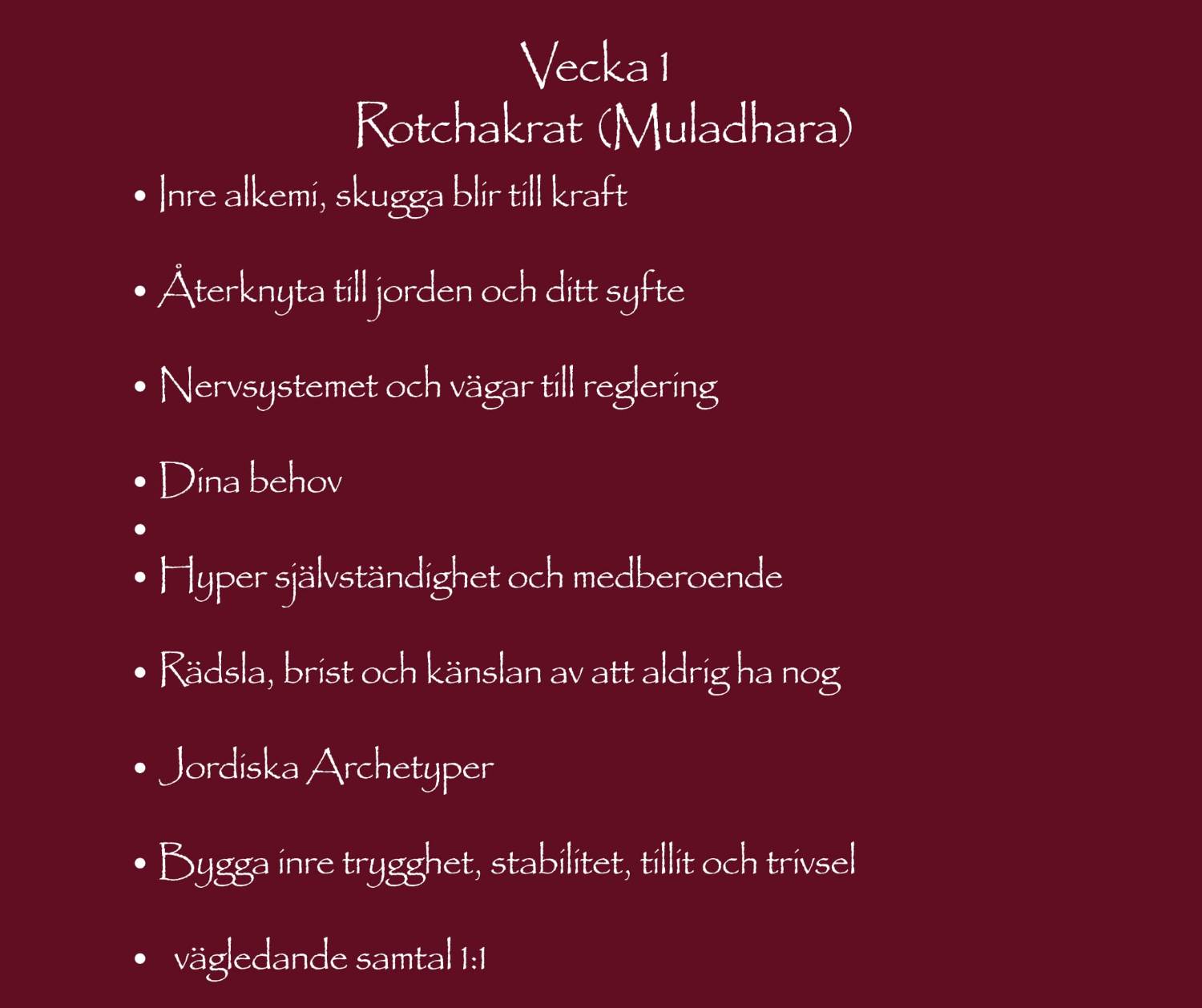 Inre Guld - 7 veckors kurs I skuggarbete för kvinnor