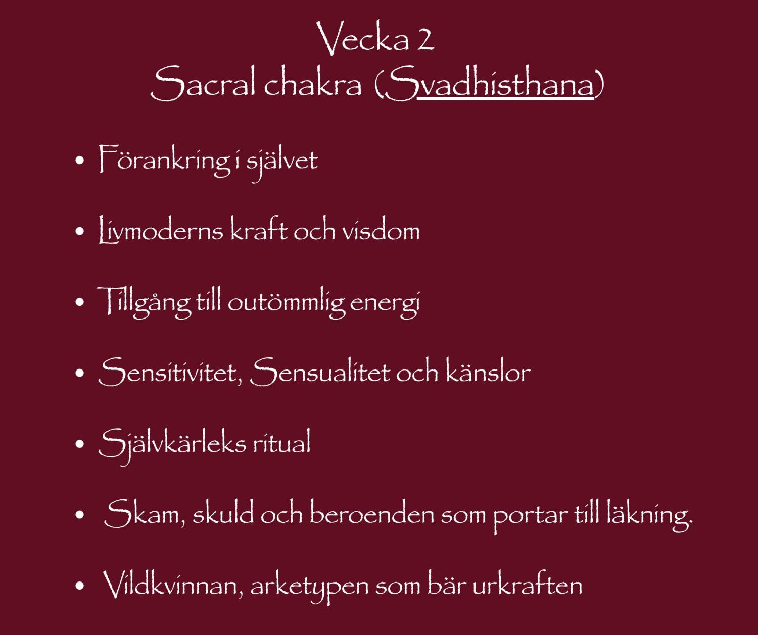 Inre Guld - 7 veckors kurs I skuggarbete för kvinnor