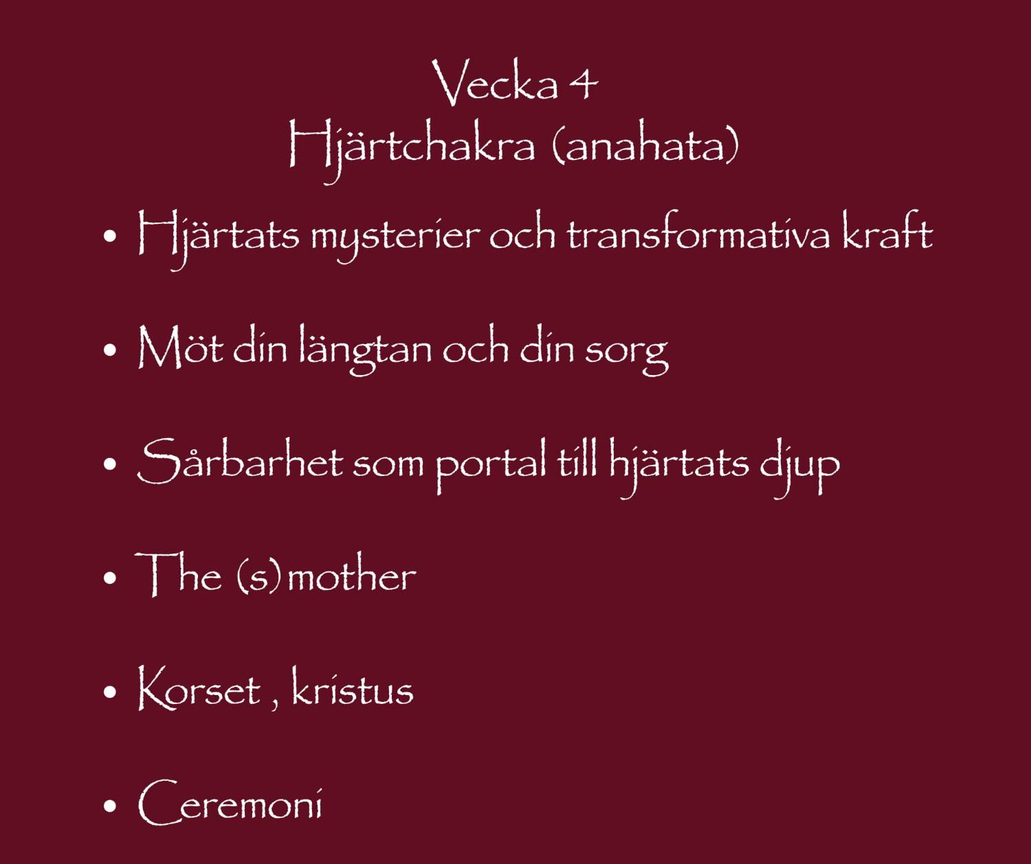 Inre Guld - 7 veckors kurs I skuggarbete för kvinnor