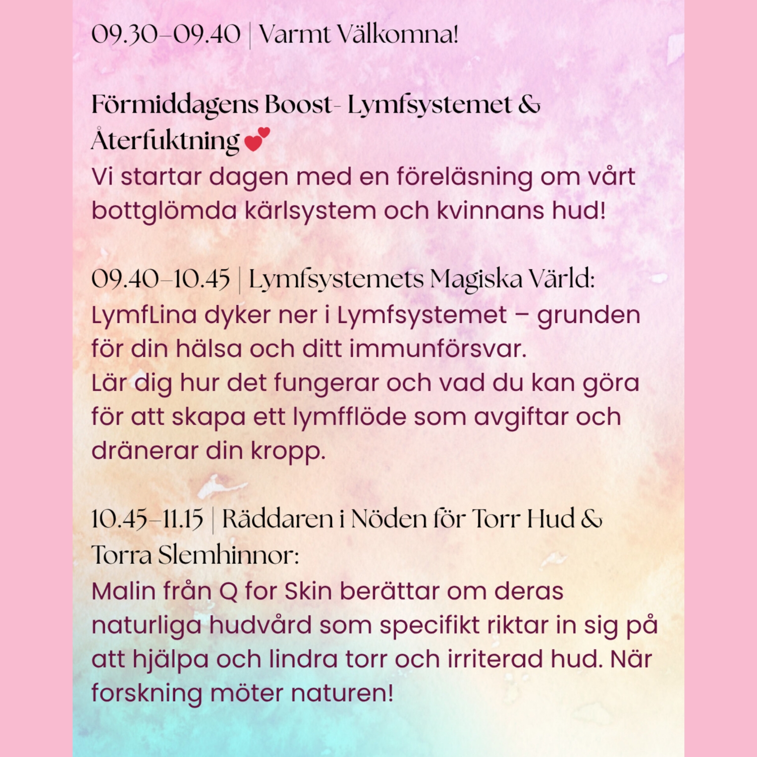 Lymfsystemet & Hormonbalans - EVENT i Stockholm