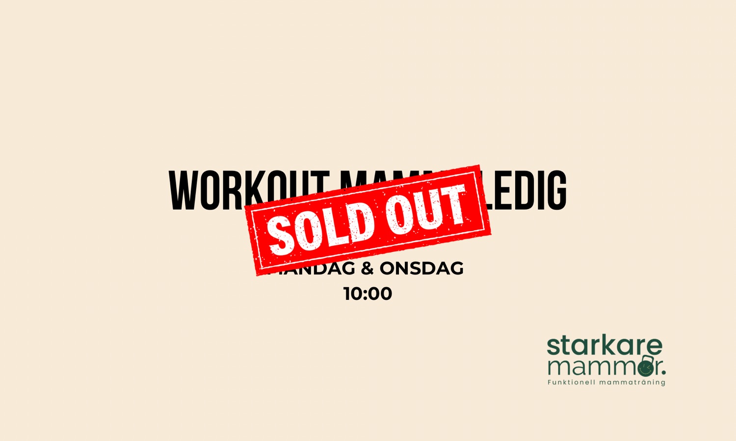 Workout Mammaledig Måndag + Onsdag 10:00