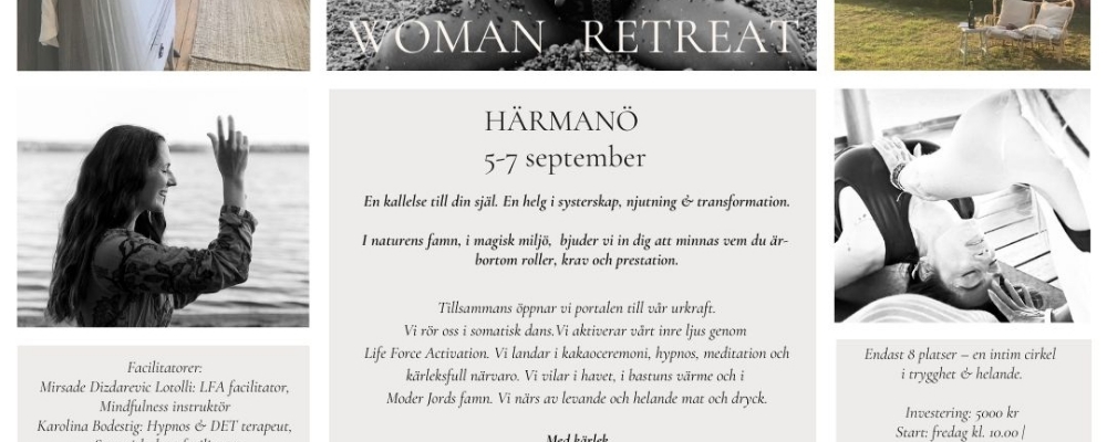 Anmälningsavgift Rewilding Woman Retreat 5-7 september