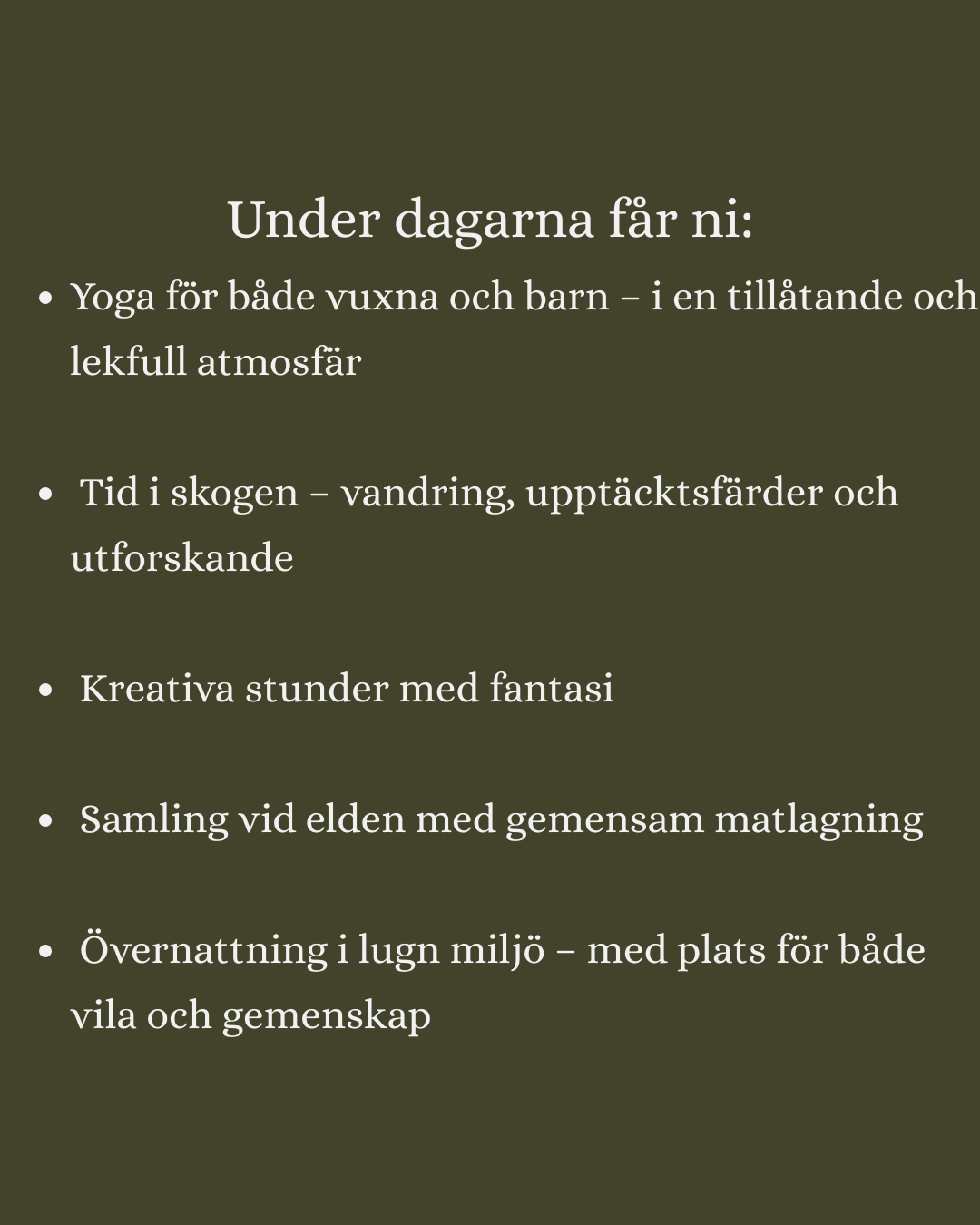 TILLSAMMANS-dagar Yoga, kreativitet & gemenskap för FAMILJ.