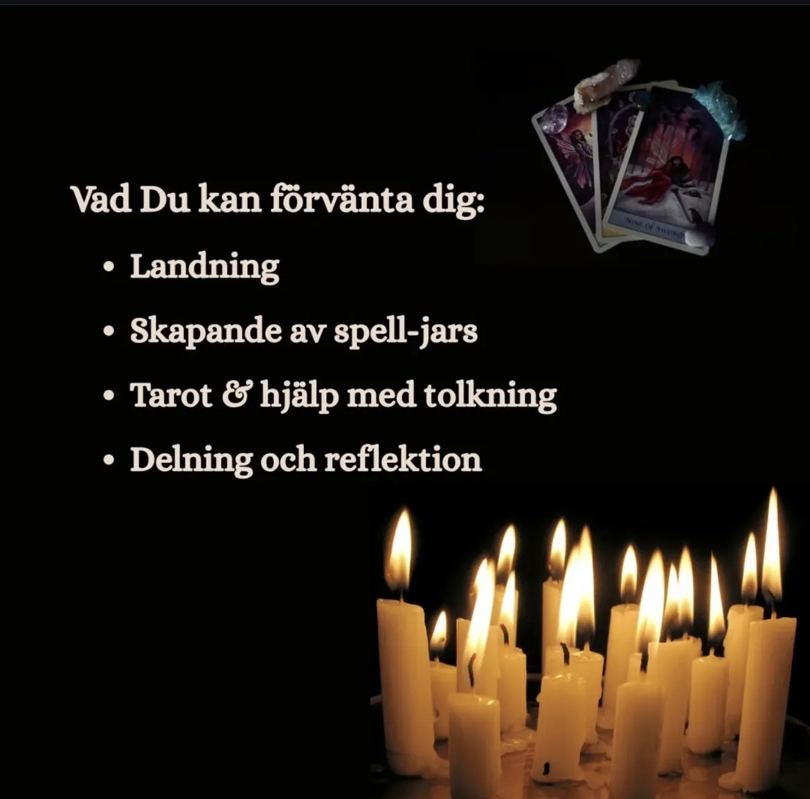 Spell jars & tarotkväll med Helle och Melina