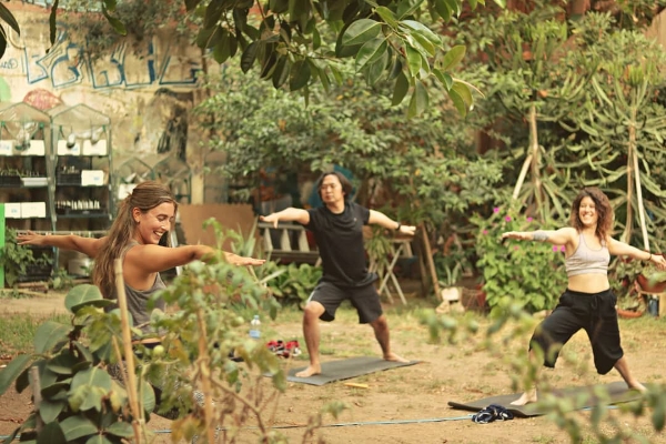 Yoga in our green oasis