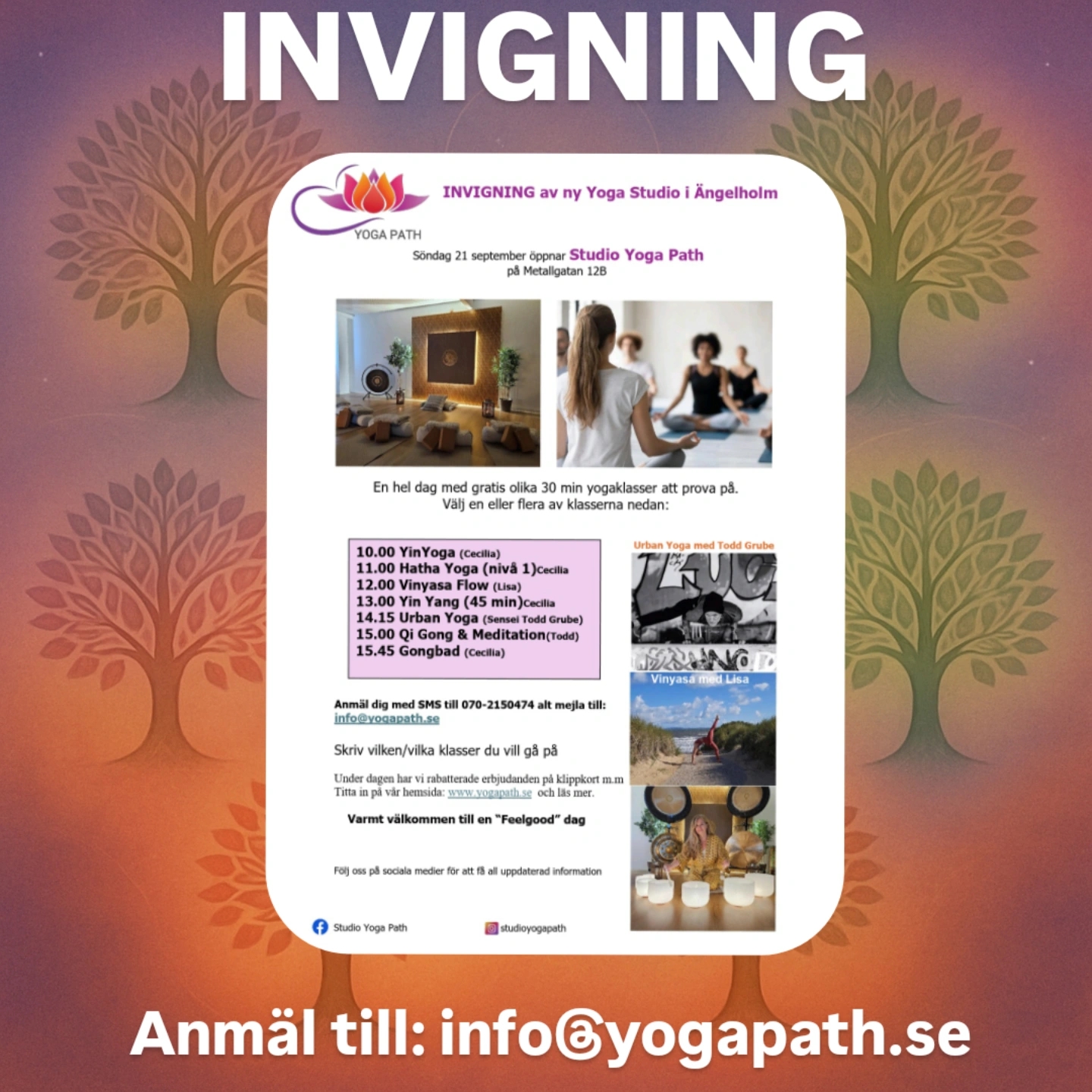 INVIGNING av Studion GRATISKLASSER