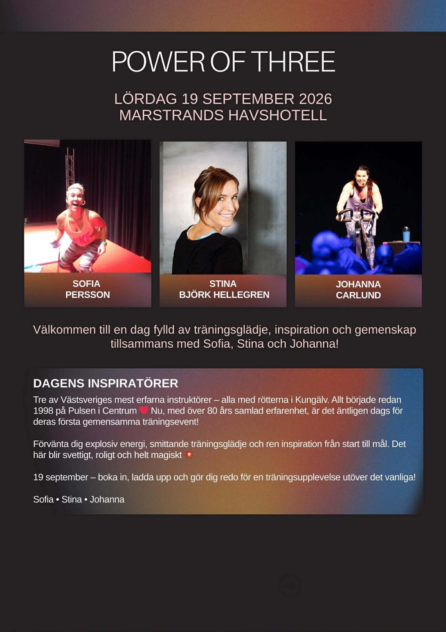 TRÄNINGSEVENT - 19 sept Marstrand