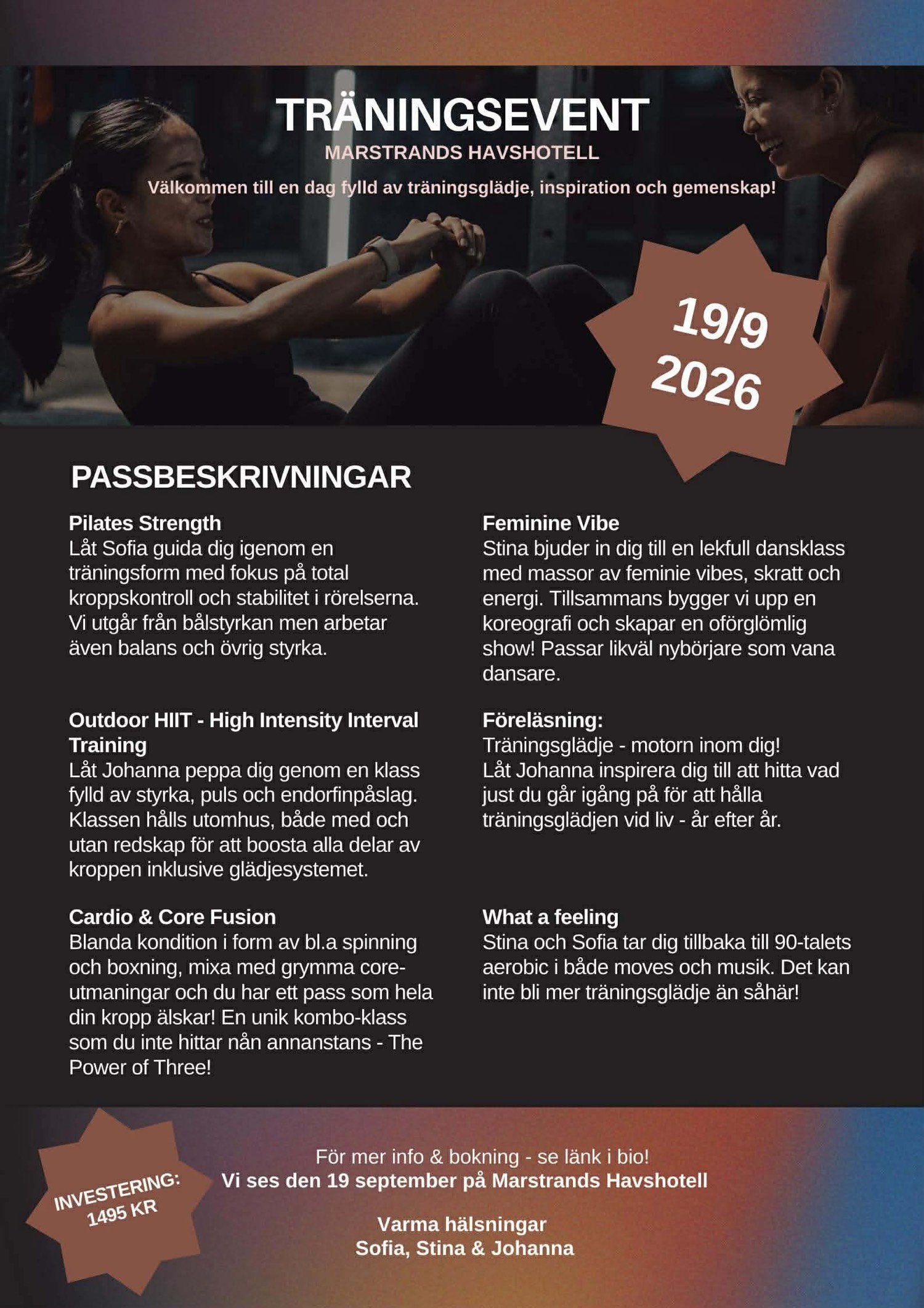 TRÄNINGSEVENT - 19 sept Marstrand