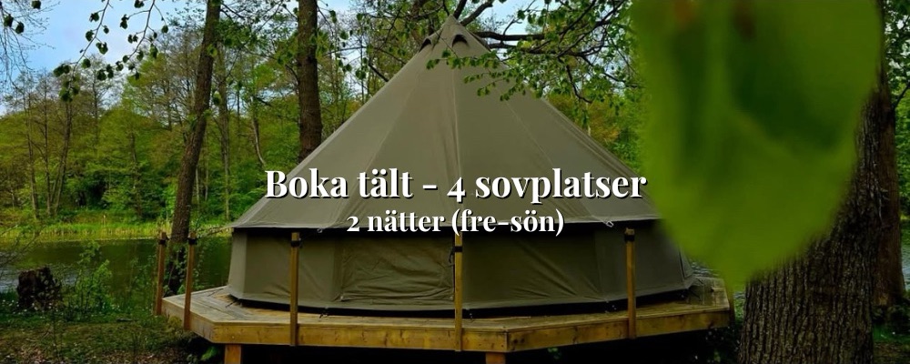 Övernattning 2 nätter (eget tält, 4 platser)