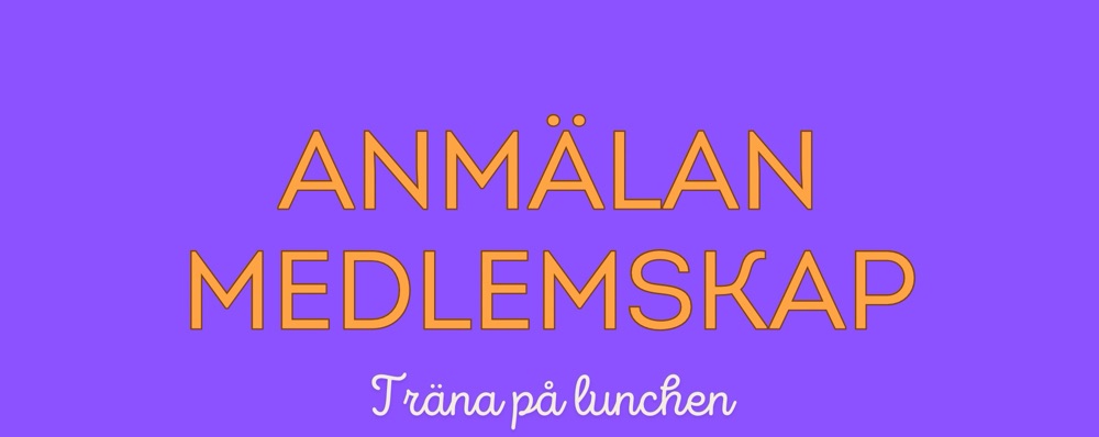 Endast anmälan! Medlemsskap gruppträning