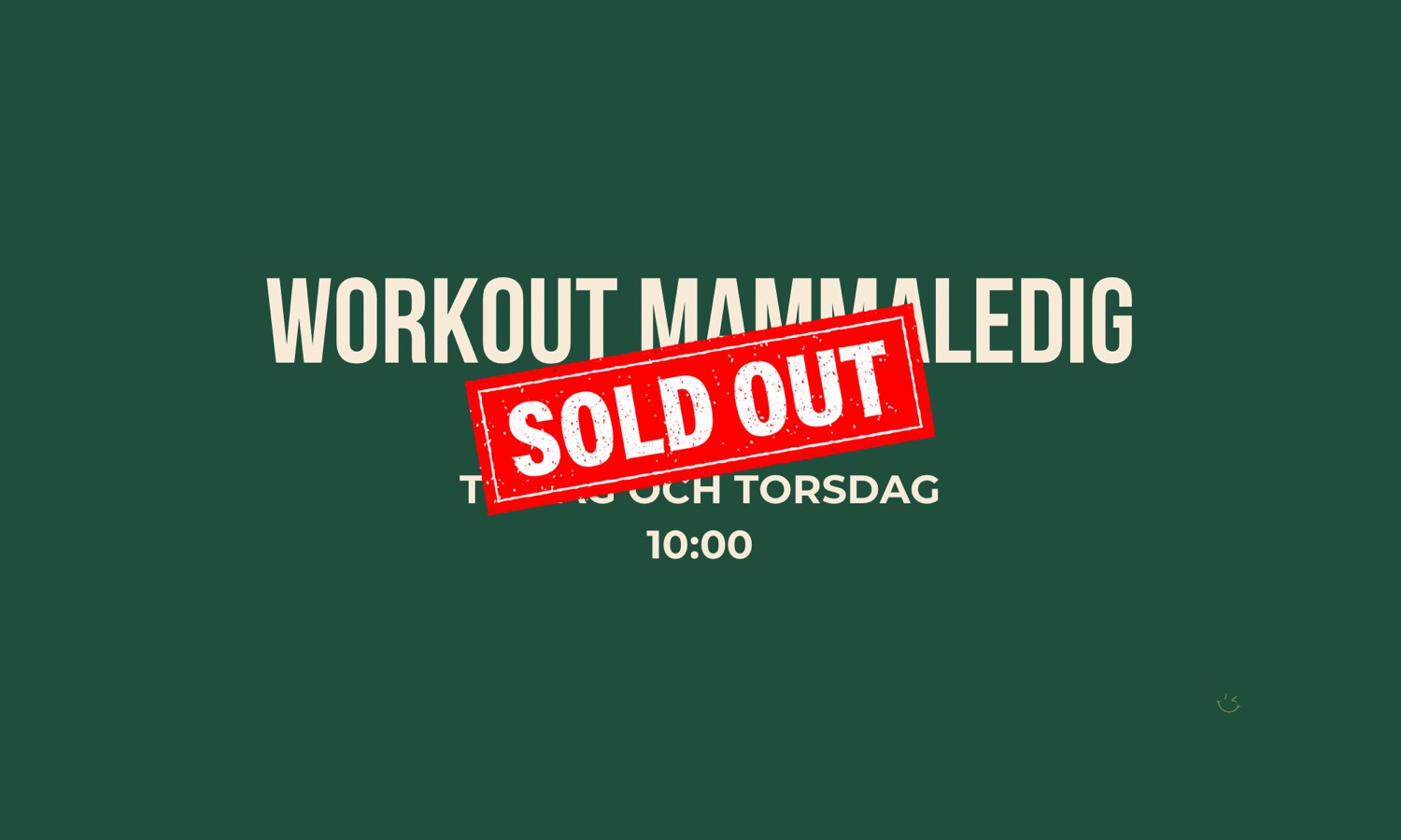Workout Mammaledig Tisdag + Torsdag 10:00