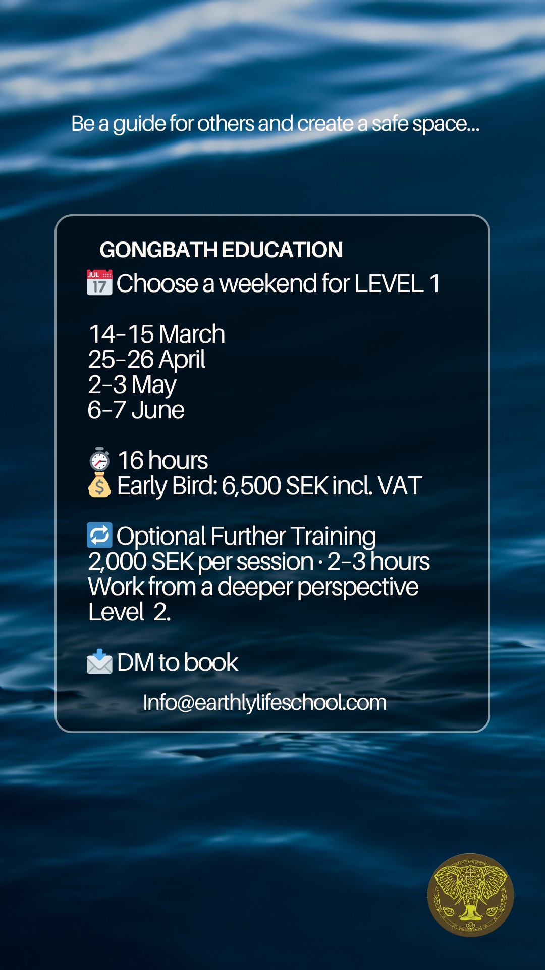 GONG BATH EDUCATION LEVEL 1 May Swe/Eng - EARLIE BIRD