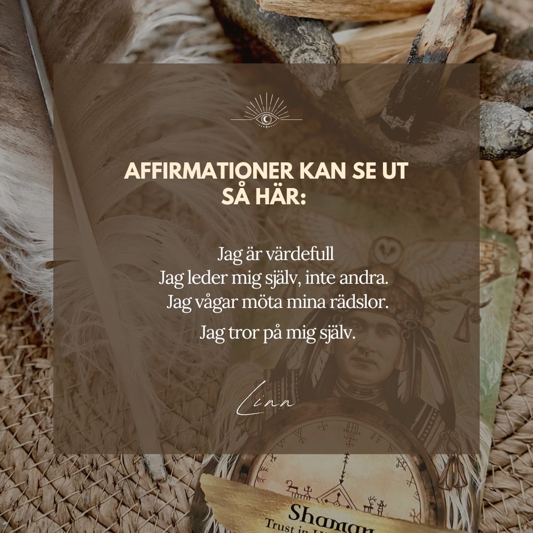 Affirmationer kanaliserat budskap @ SEK 222.00