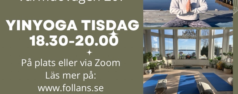 Yinyoga på Stenslätten eller via Zoom
