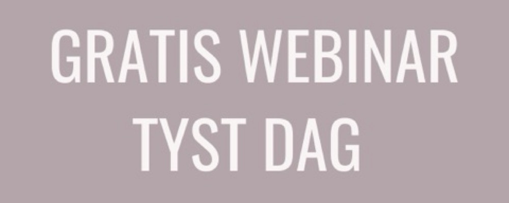 Gratis webinar om Tyst Dag den 17/11.