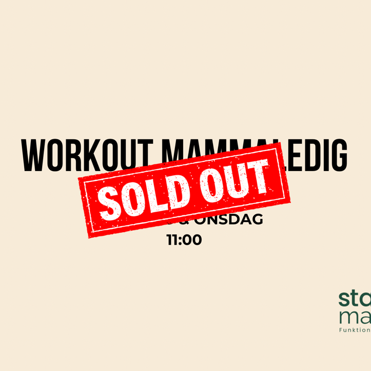 Workout Mammaledig Måndag + Onsdag 11:00