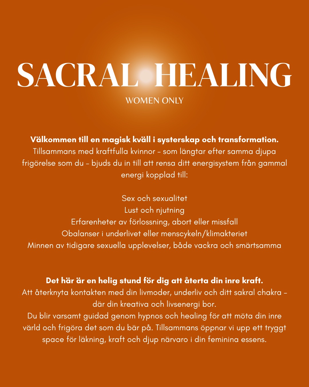 SACRAL HEALING