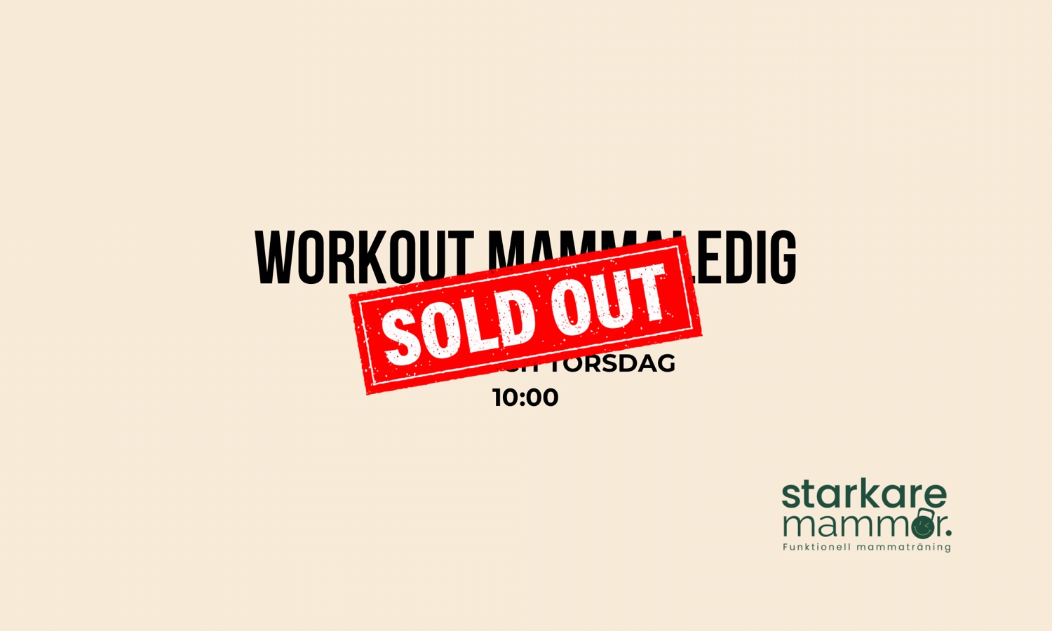 Workout Mammaledig Tisdag + Torsdag 10:00