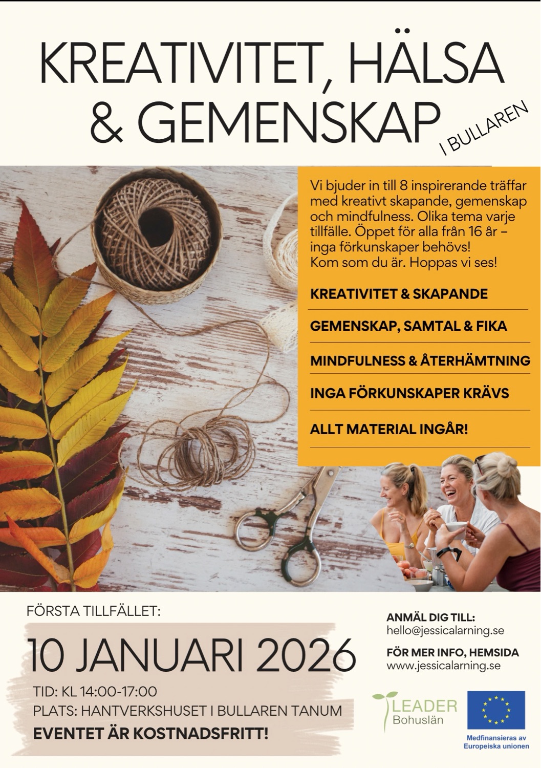 Kreativitet, hälsa & gemenskap i Bullaren