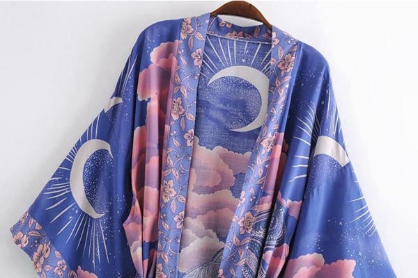 MOON Kimono blå