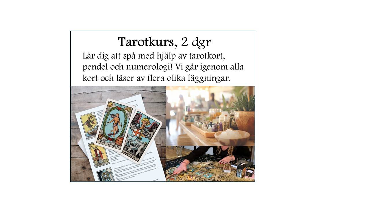 Lär dig spå! Tarotkurs, 2 dgr