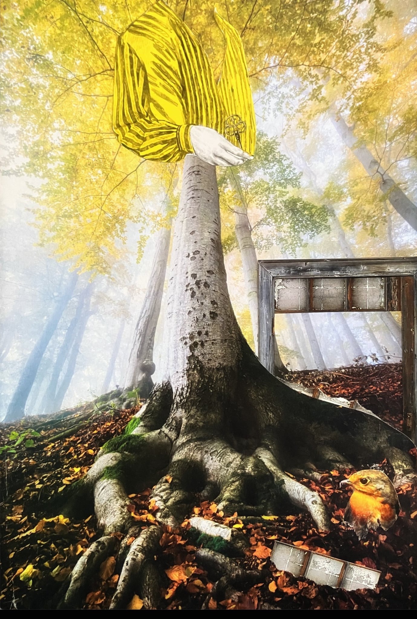 Yoga och intuitivt collage