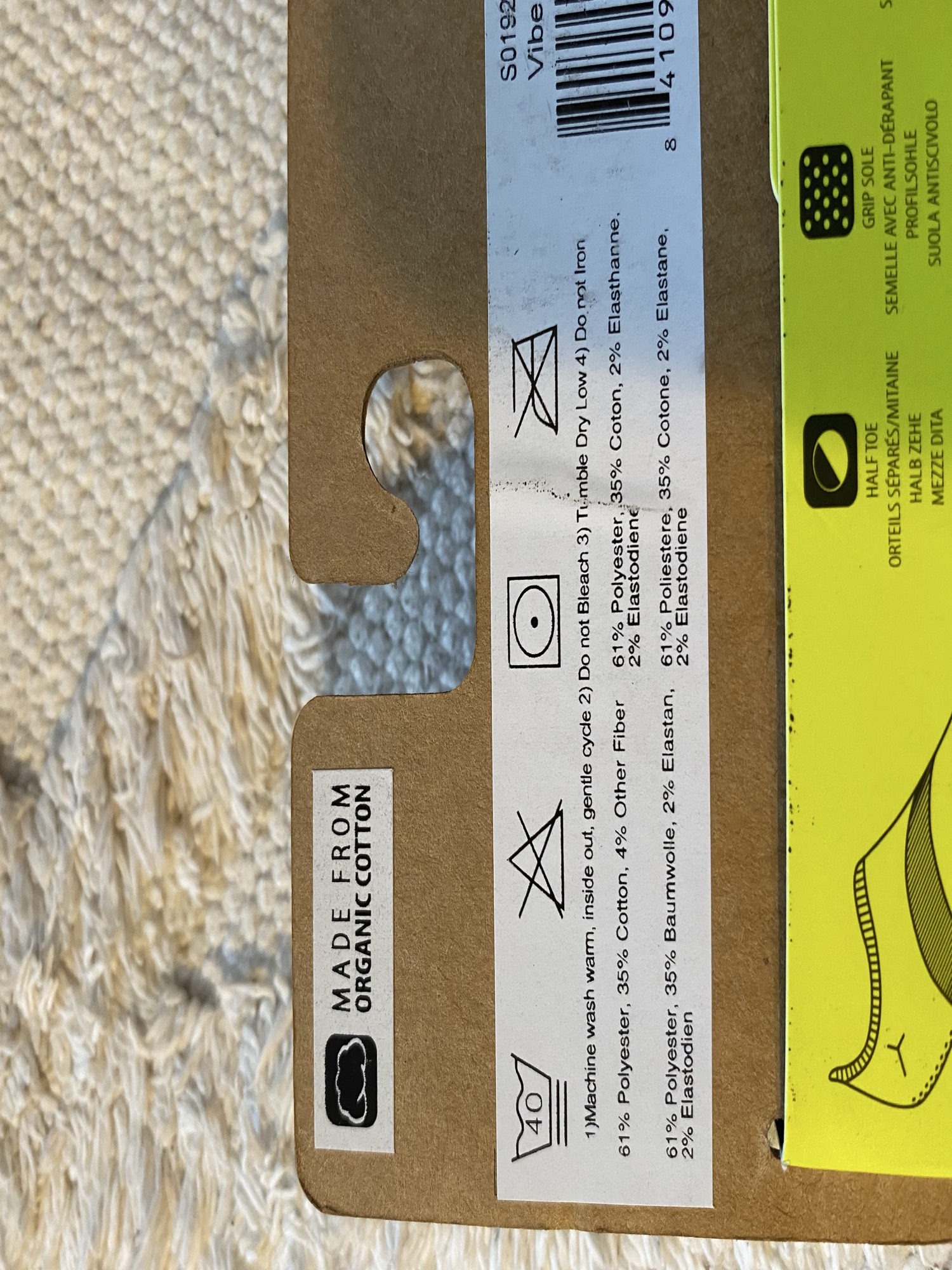 Toesox strumpor med öppen tå, halkfria, S