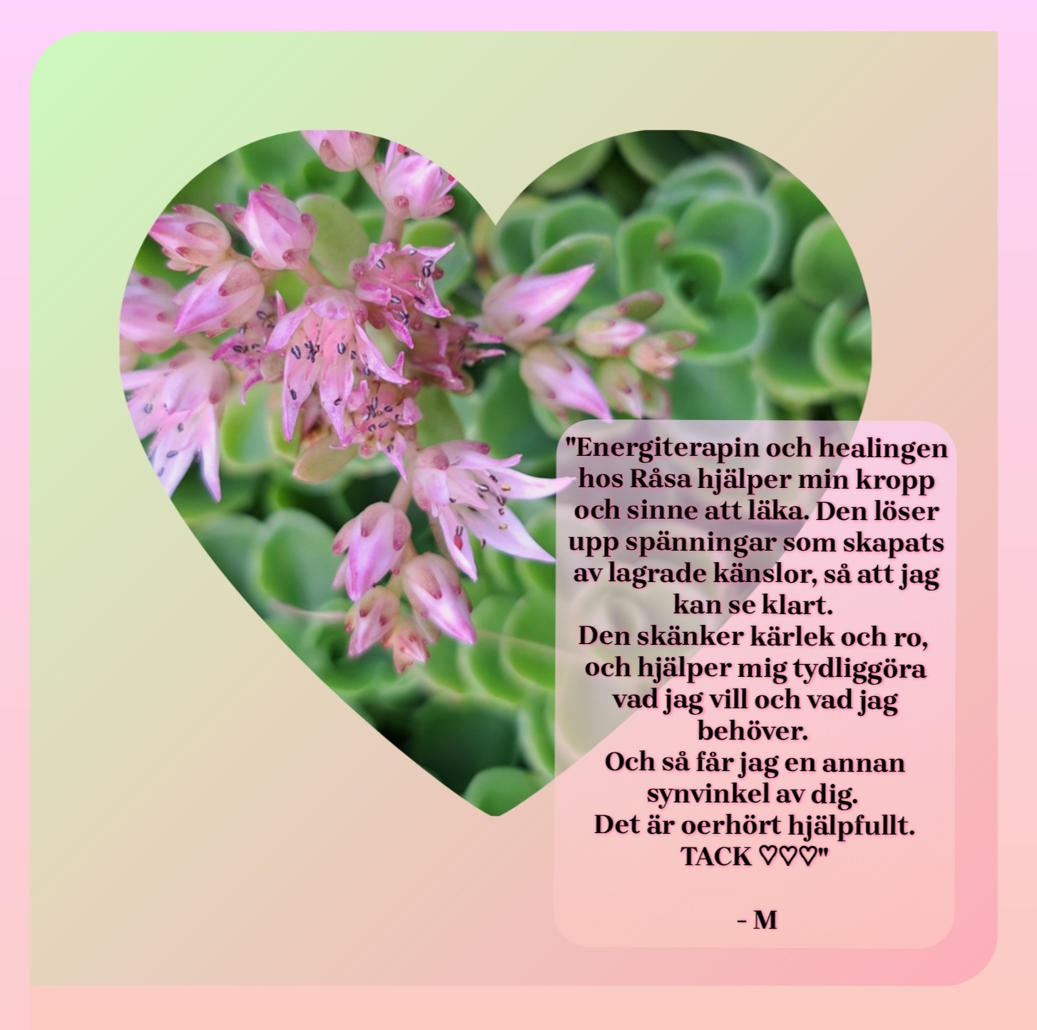 Presentkort Energiterapi Distans