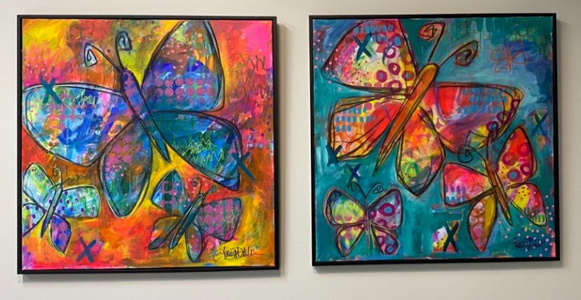 Fjärilar I o II (båda tavlorna)