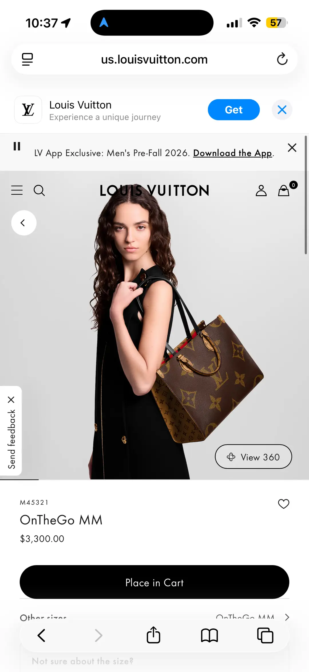 Louis Vuitton OnTheGo MM bag