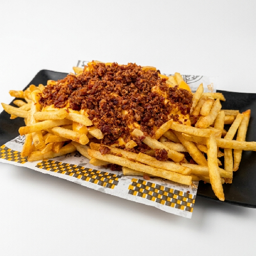 Batata G com cheddar e bacon