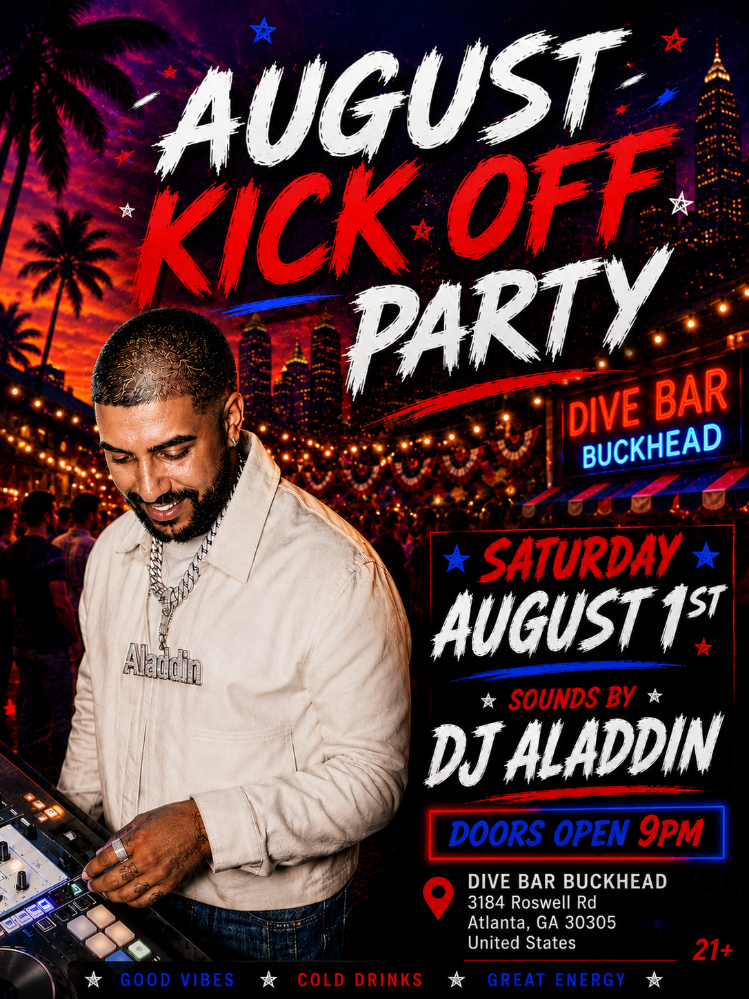 Dive Bar August Kick Off Party flyer
