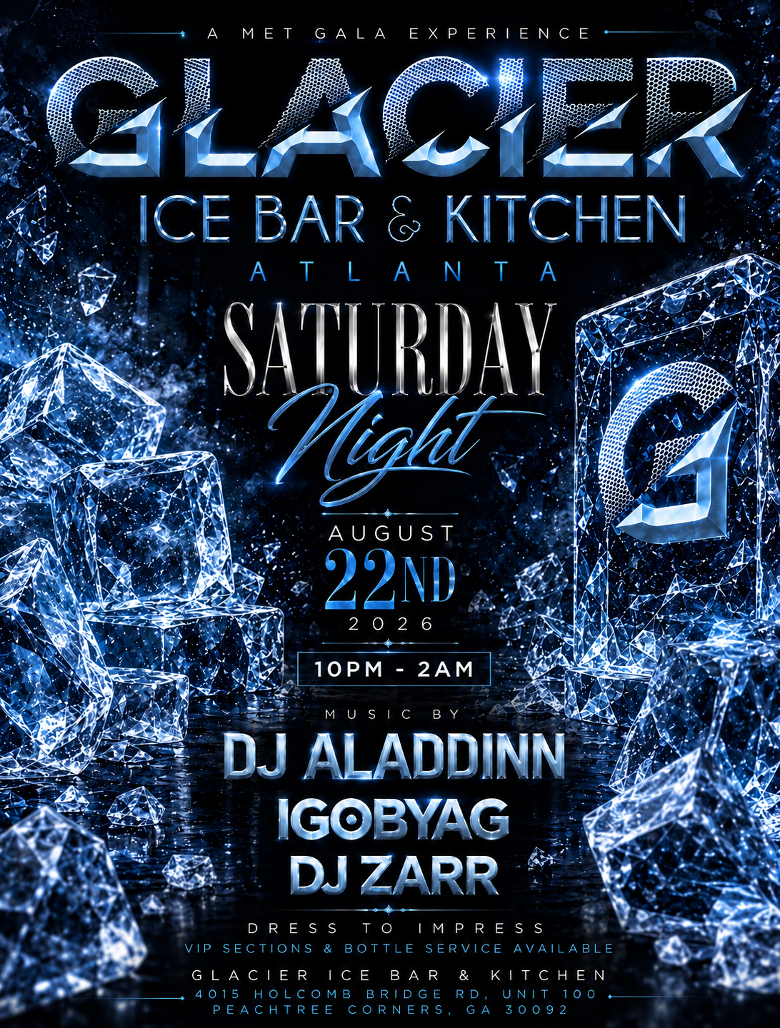 Met Gala at Glacier Ice Bar ๐ง flyer