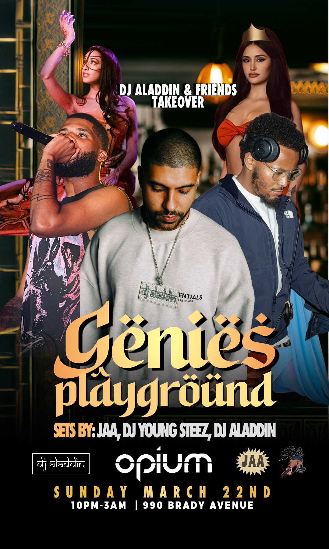 Genies Playground at Opium flyer
