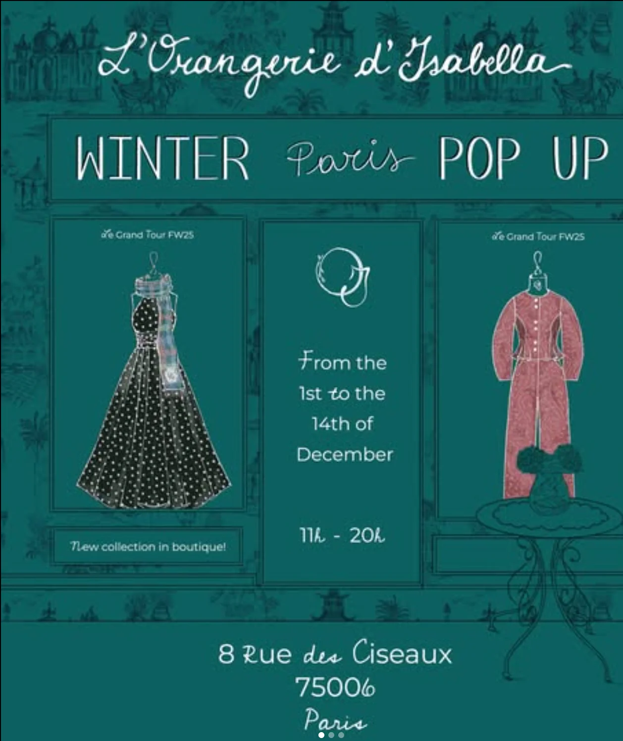 L'Orangerie d'Isabella — Winter Pop-Up