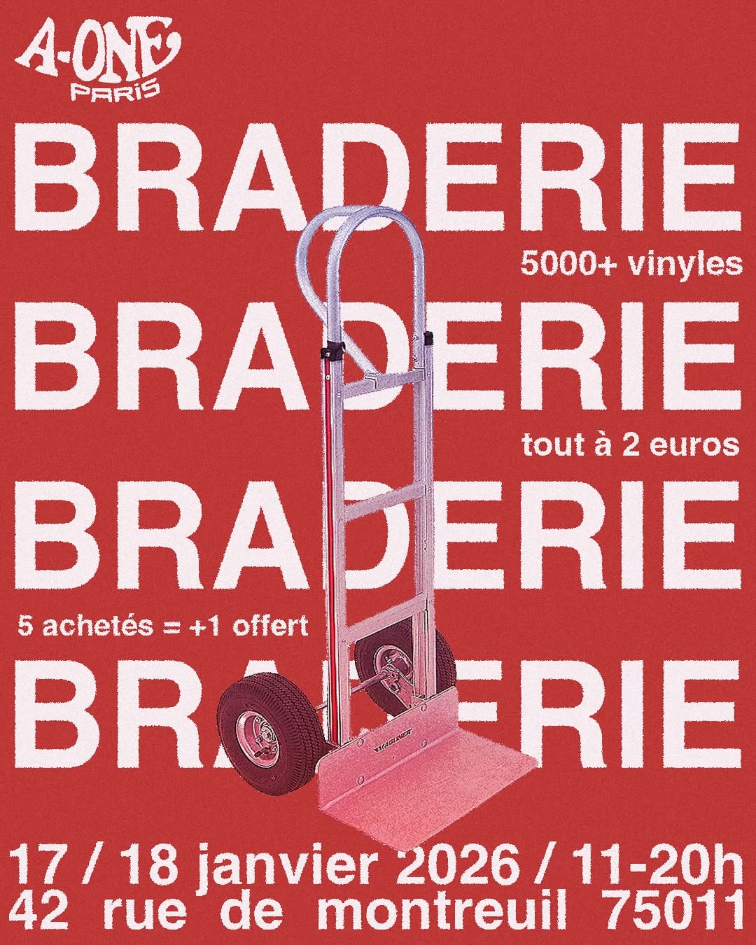 Braderie vinyles à 2€ — A-One Records  - Image 1