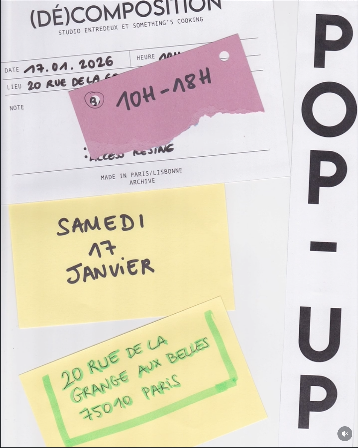 POP UP (DÉ)COMPOSITION