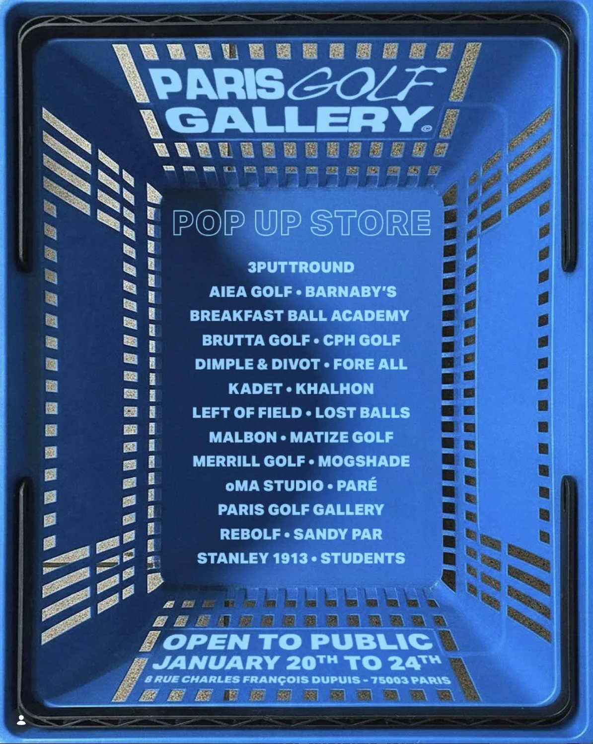 Paris Golf Gallery — Pop-up store